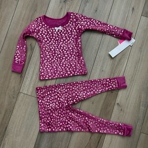 NWT Girls Pajamas Sleepwear Set Pink Leopard by Betsey Johnson - Size 4